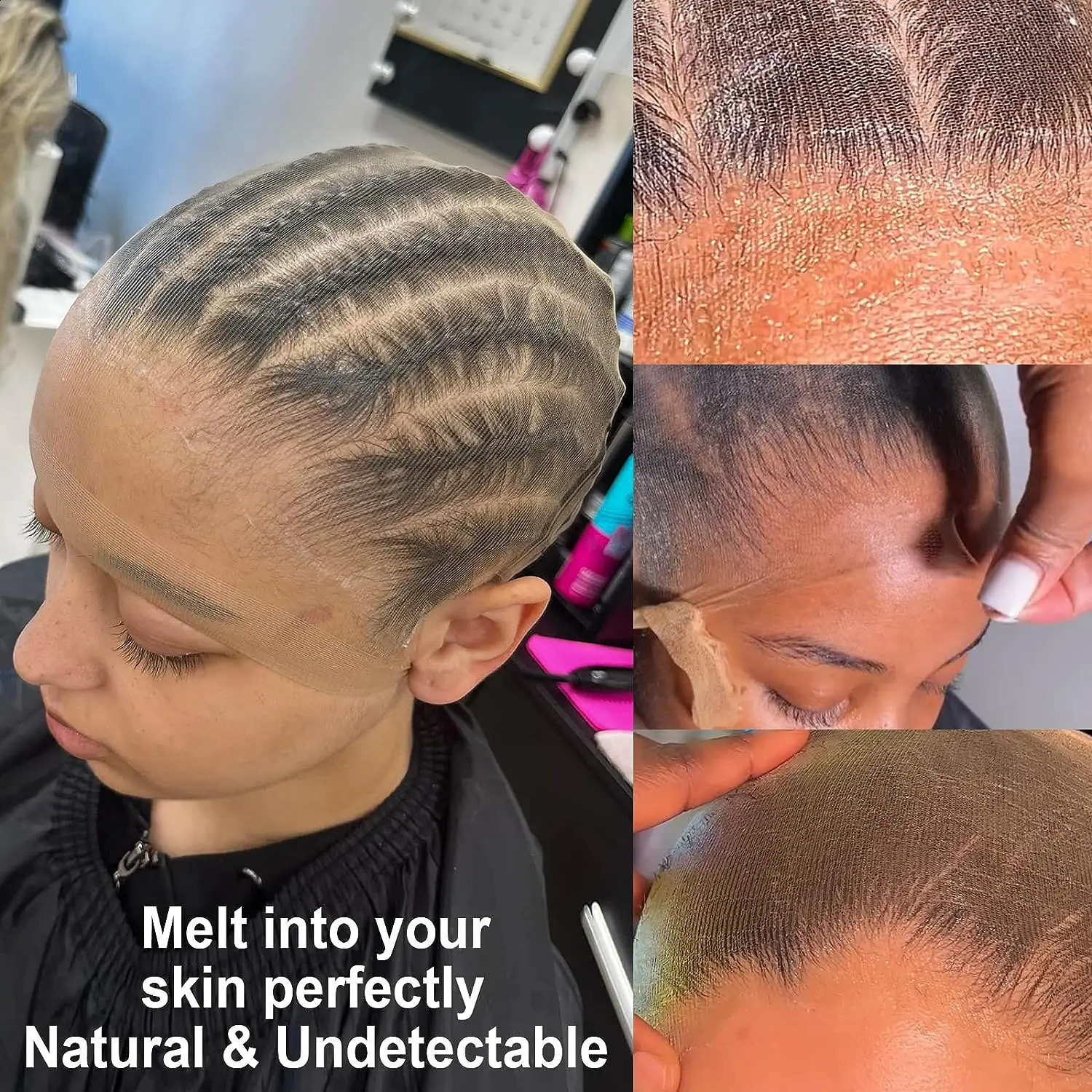 24Pcs12Bags HD Thin Stocking Wig Caps Soft Lightweight HD Wig Cap Breathable Stretchy Wig Caps Secure Your Hair for Women 250214