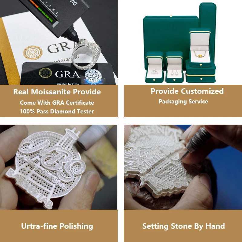 Mens Iced Out Clasp 15mm18mm Cuban Link Chain Sterling Silver S925 White Gold Plated Vvs Moissanite Cuban