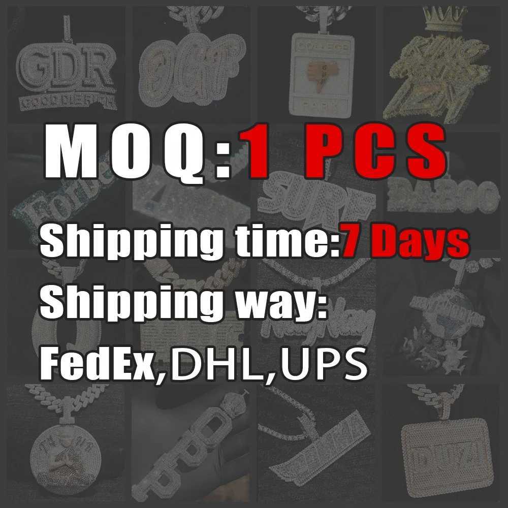 Iced Out 20mm 3 Rows S925 Moissanite Cuban Chain Vvs Diamond Hip Hop Jewelry Pendant d Color Moissanite Cuban Link Chain