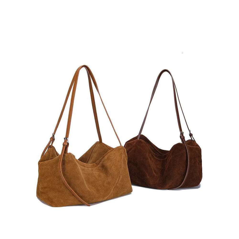 Real Leather Women's 2025 New Large Capacity Tote Commuting Pillow Frosted Cowhide Shoulder Bag For Women