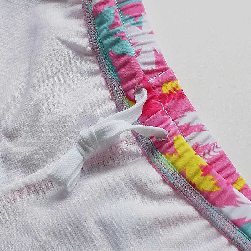 Two-Piece Girls Swimsuit Print Short Sleeve UPF 50 UV Swimwear Rash Guard Children Swimwear Summer Kids Beach Wear ShortsXJ250214