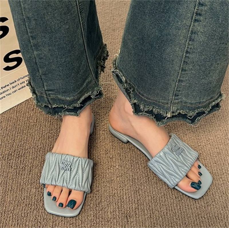 Free shipping shoes designer sandals flat sandals for women soft slides slippers fashion house shoes sliders slide womans