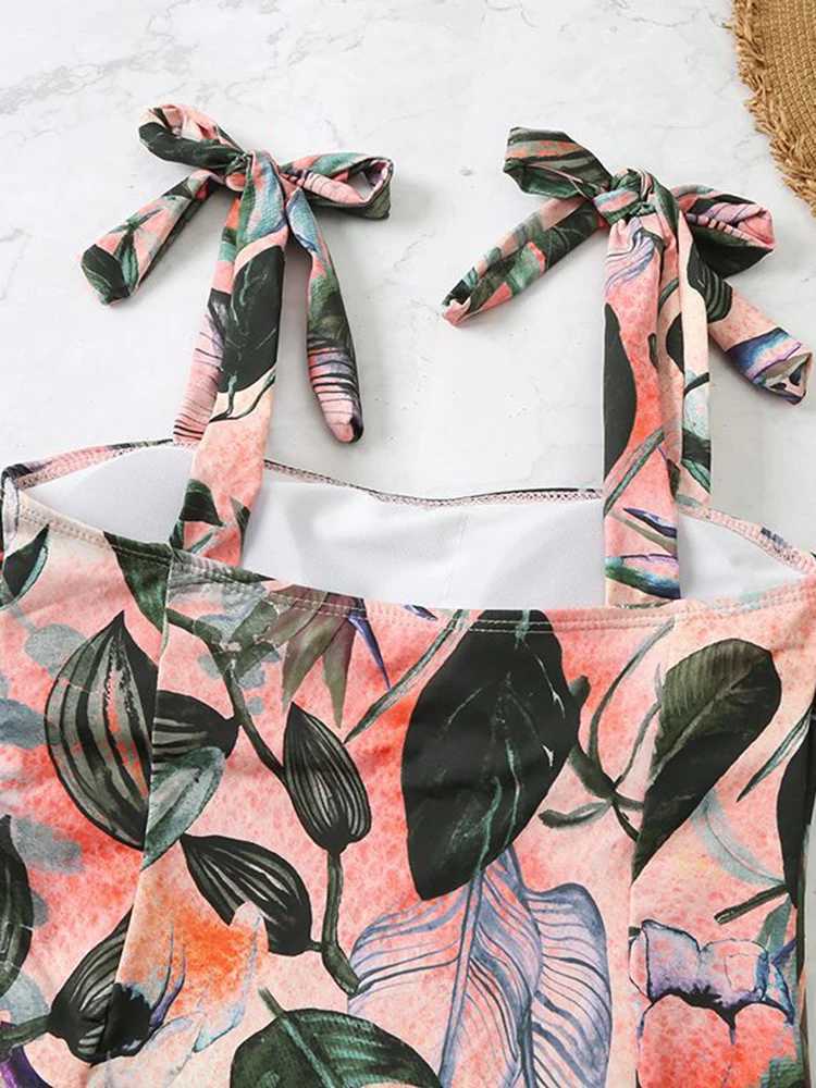 2022 Printed Swimsuit One Piece Sexy Swimwear Women Solid Bathing Suit Female Padded Swimming Summer Beachwear Black RedW250214