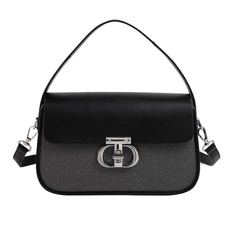 Designer bag Advanced Western Style Handheld Box for Women New Fashionable Color Contrasting Versatile Single Shoulder Crossover Small Square Bag