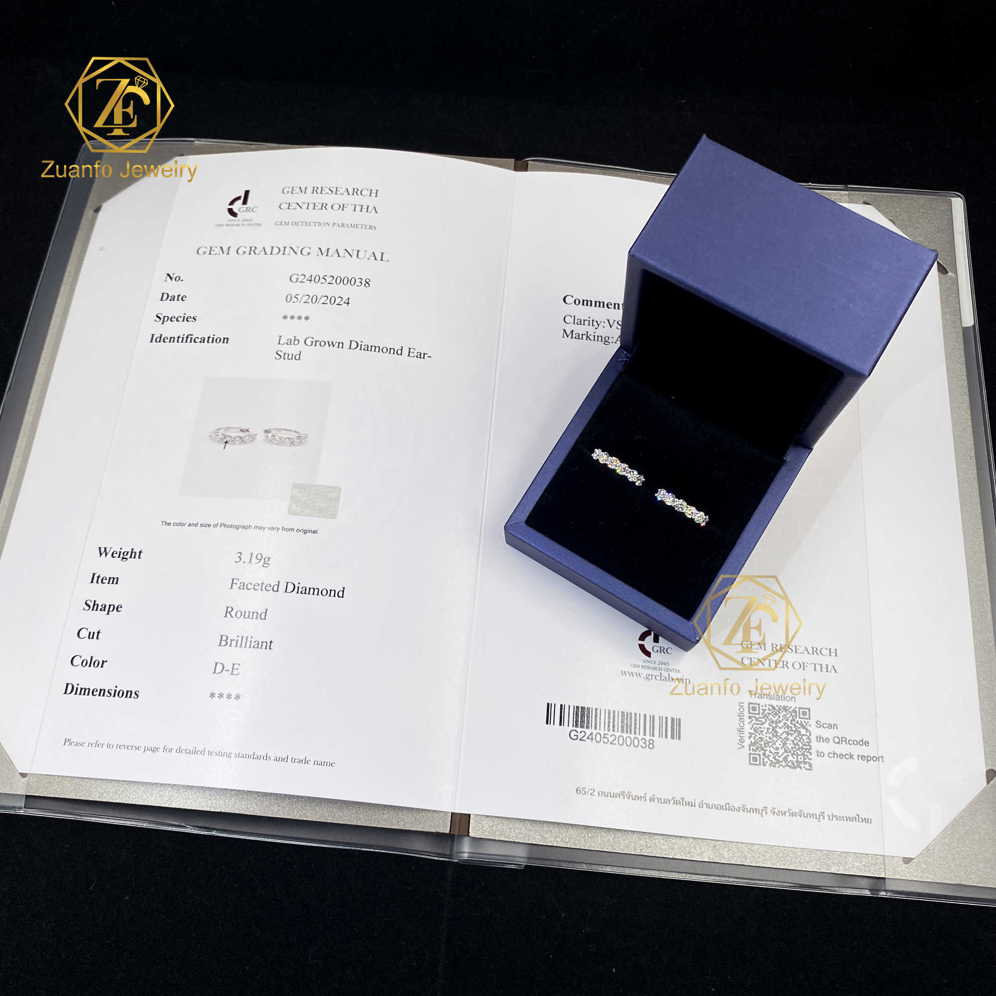 Real Gold Hoop Earrings Ear Rings Fashion 3mm Lab Grown Diamond Huggies Earring 14K Solid Gold Earrings