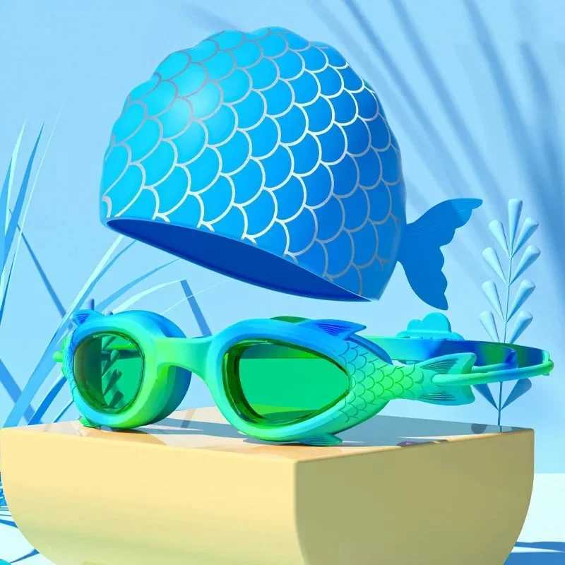 Silicone Cap Childrens Swimming Goggles Suitable for Boys and Girls Childrens Swimming Goggles Water Sports Equipment Z250215-1