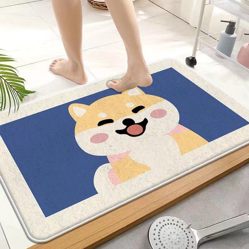 Bathroom Toilet Door Door Water-absorbing Non-slip and Dirt-resistant Door Mats Washable