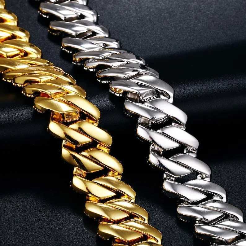 Iced Out 20mm 3 Rows S925 Moissanite Cuban Chain Vvs Diamond Hip Hop Jewelry Pendant d Color Moissanite Cuban Link Chain