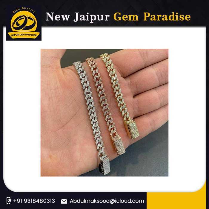 6mm Miami Cuban Link Chain Vvs Moissanite Diamond Stubbed 925 Sterling Silver Gold Plated 18-24 Hip Hop Jewellery