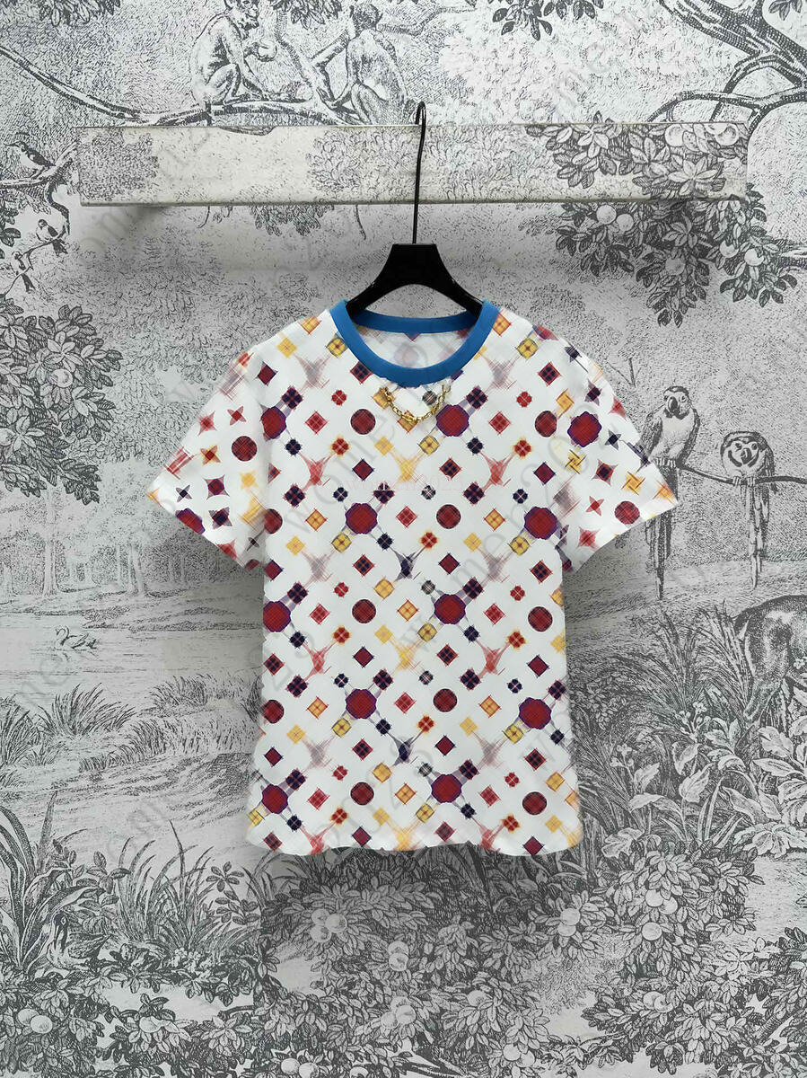 25ss Brand T-shirt Women t-shirt Designer women casual cotton chain tshirt Fashion full color printing LOGO vacation summer short sleeve t shirt Feb 12