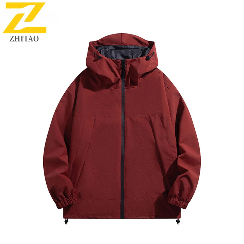 Jacket Mens Waterproof Trendy Sports Multifunctional Splicing Windbreaker Autumn Male Casual Camping Loose Hooded Coat 250210