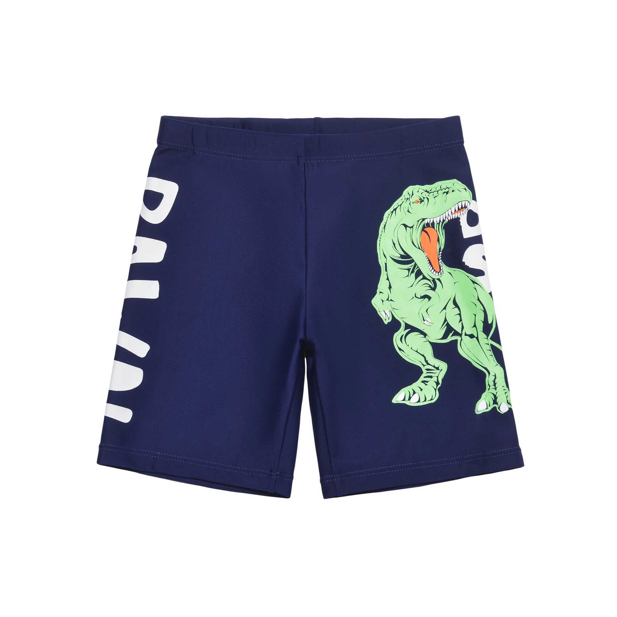 3 Pcs Boy Swimsuit Sun Protection UPF 50+ Long Sleeve Swimming Sunsuit Hat Split Bathing Suits Children Dinosaur ShortsXJ250214