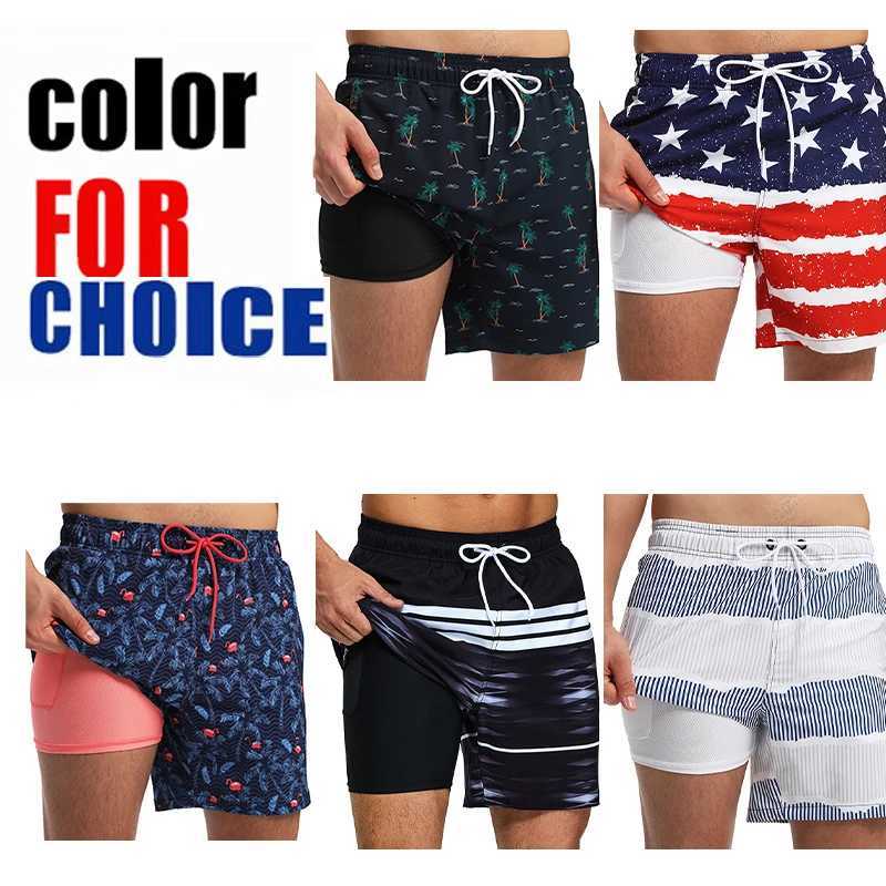 ESCATCH Summer 2025 New Fashion Polyester Swimming Shorts Men Gym Board Quickly Dry Elastic Waist Swimwear Beach Pants W250215