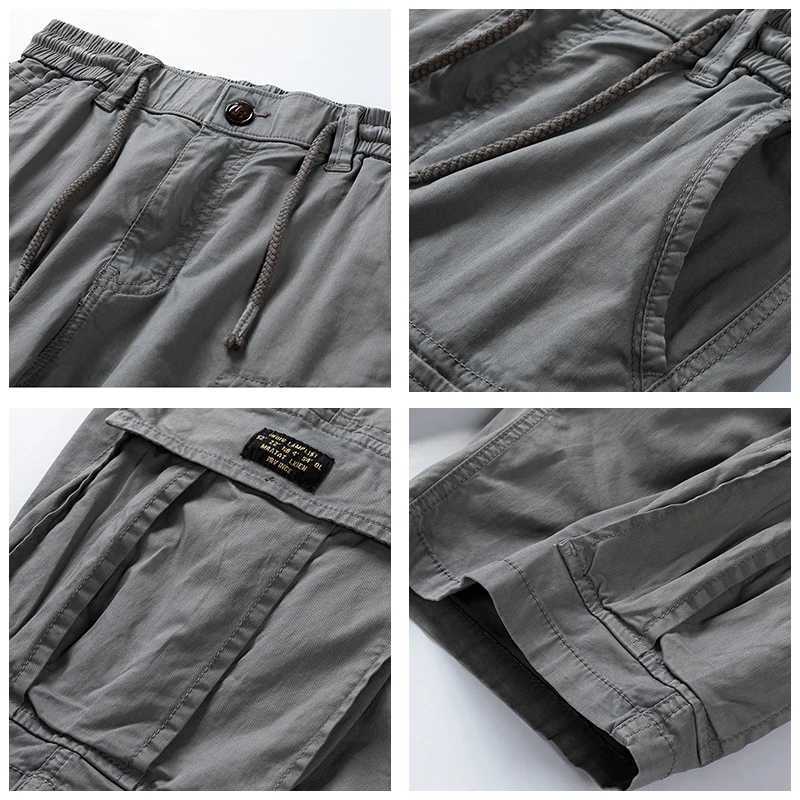2025 New Mens Summer Cotton Army Tactical Cargo Shorts Fashion Khaki Multi-pocket Casual Short Pants Loose Military Shorts Men W250621