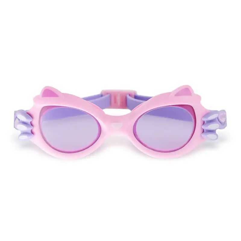 Funny Kids Cat Swimming Goggles Anti-UV HD Lens Anti-fog Pool Glasses for Children No Leaking Quick Adjustable Strap with Case Z250215