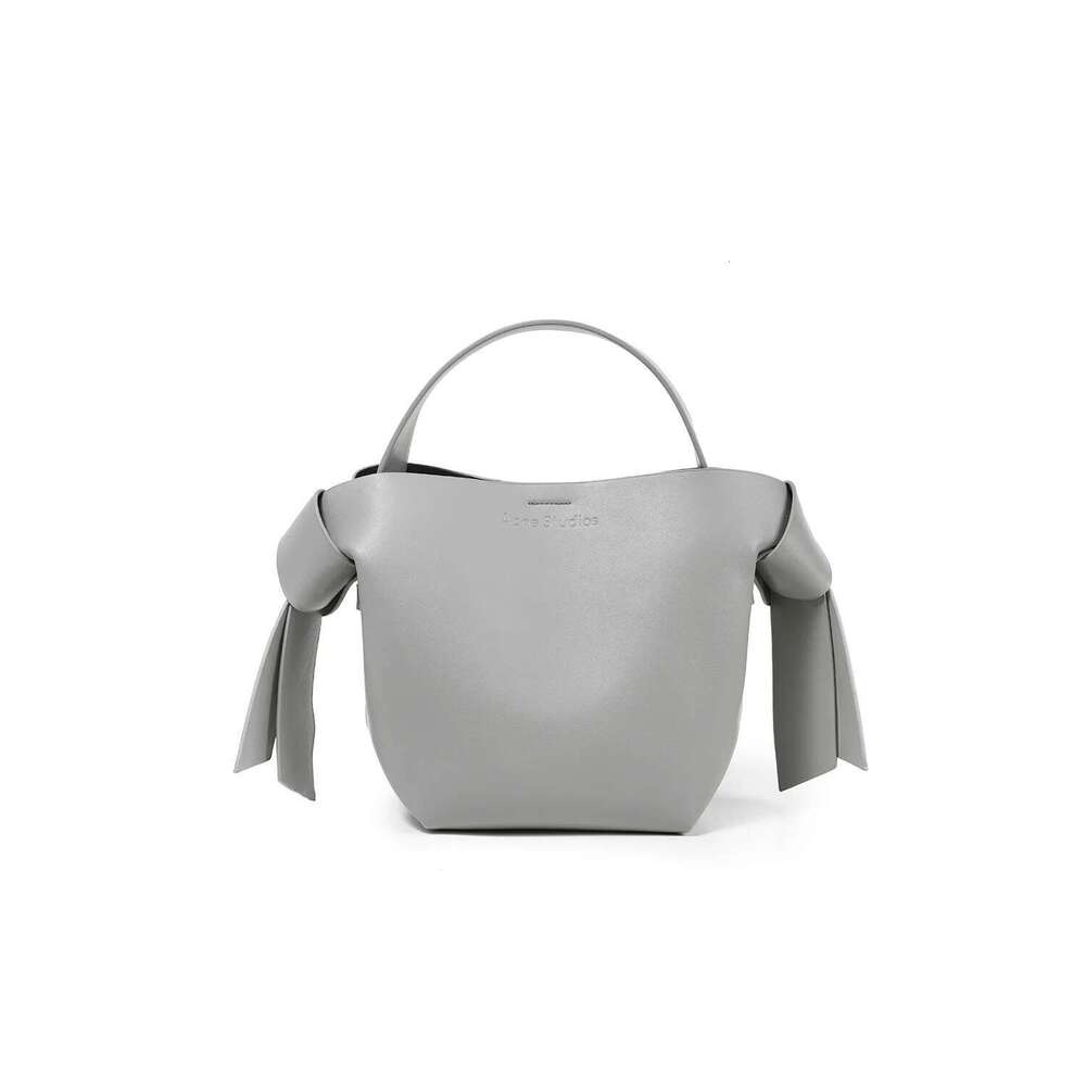 SEMALAYA New Fashion Niche Design Women's Leather Simple Bow Shoulder Crossbody Tote Bucket Bag