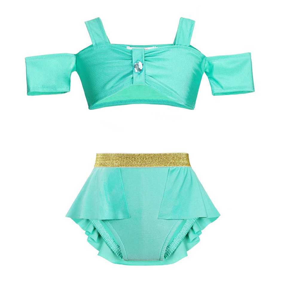 Princess Mermaid Mirabel Isabella Swimsuit Set Girl Summer Beachwear Pool Par Kids Anna Elsa Rapunzel Swimwear Bathing SuitXJ250214