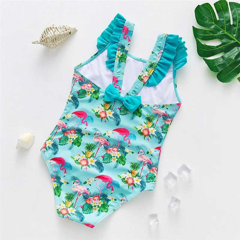 2025 Girls Kids One Pieces Swimsuit Beach Swimwear Bathing Suit Print Kids Girl Bikinis Bodysuit SummerXJ250214