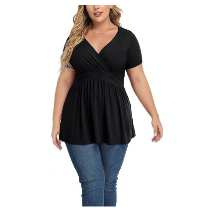 Designer Free Shipping Casual Fashion Versatile Trendy Top Spring/summer New Style Large T-shirt V-neck Top Women's Wear