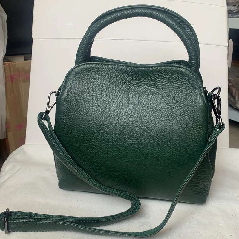 Elegant Genuine Leather Purses Handbag for Women Crossbody Portable Tote Female Shoulder Bag New Ladies Hand Bags