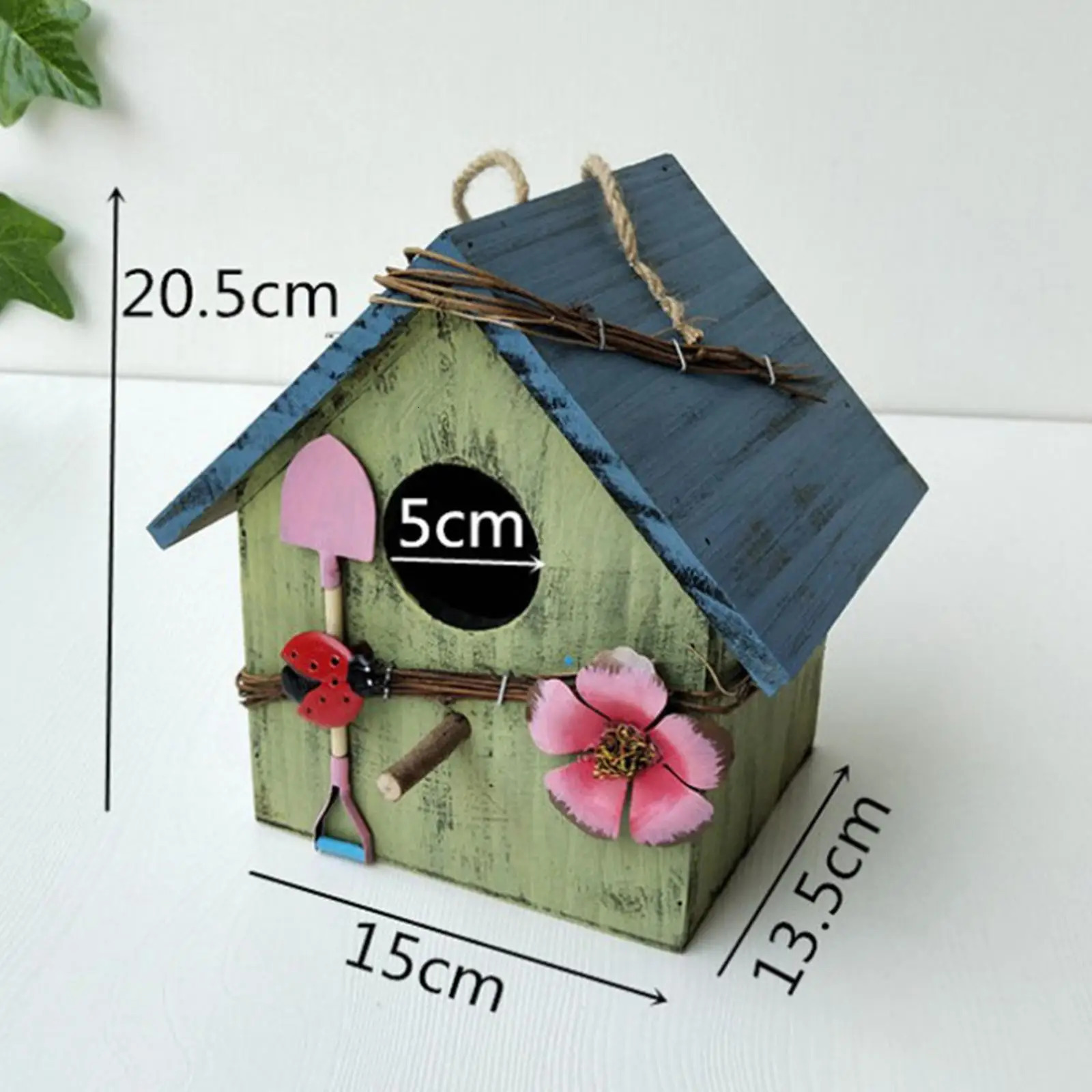 Hanging Bird House Outdoor Courtyard Decorative Birdhouses Yard Garden Decor 250206