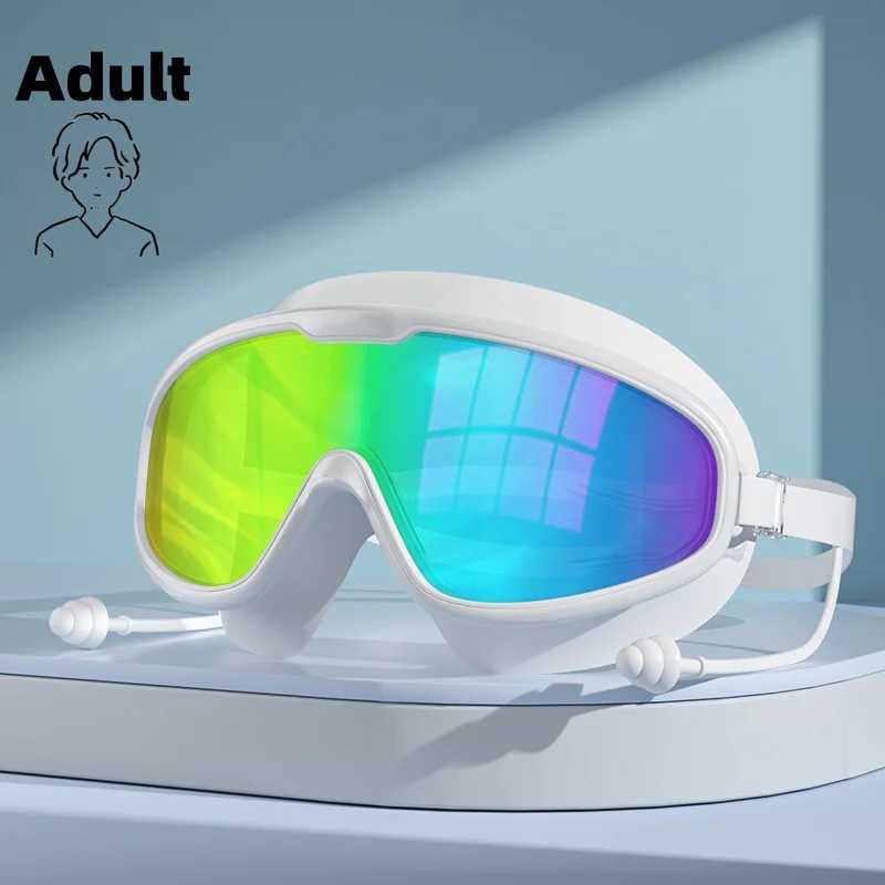 New Silicone swimming goggles adult and children high-definition electroplated swimming goggles professional anti fog swimming Z250215