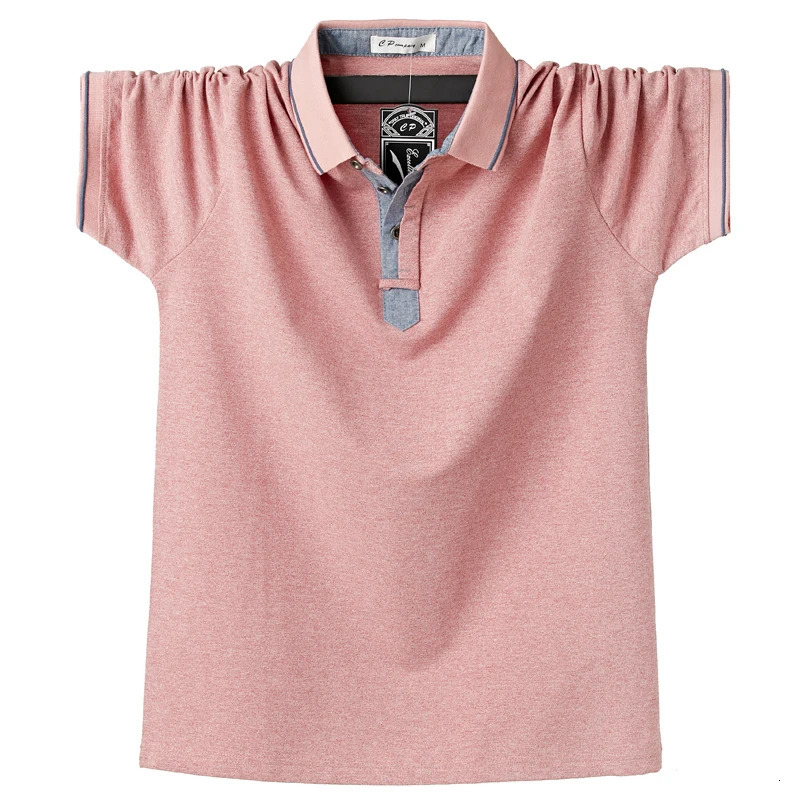 Mens Polo Shirt Fat Big and Tall Side Stripe Solid Shirts Camisa Masculina Plus Size 6XL 5XL Summer Clothing 250115