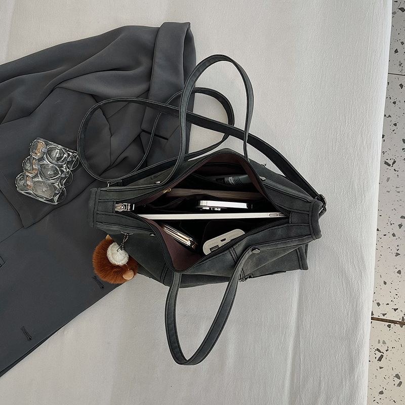 PU Tote New Willow Nail Decorative Women's Handheld Single Shoulder Big Bag