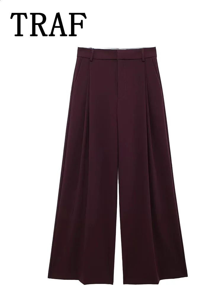 TRAF Double Pleated Pants Sets Women 2 Pieces Fashion Slim Fit vest Womens Suit Two Piece Set Women Outfit 250210