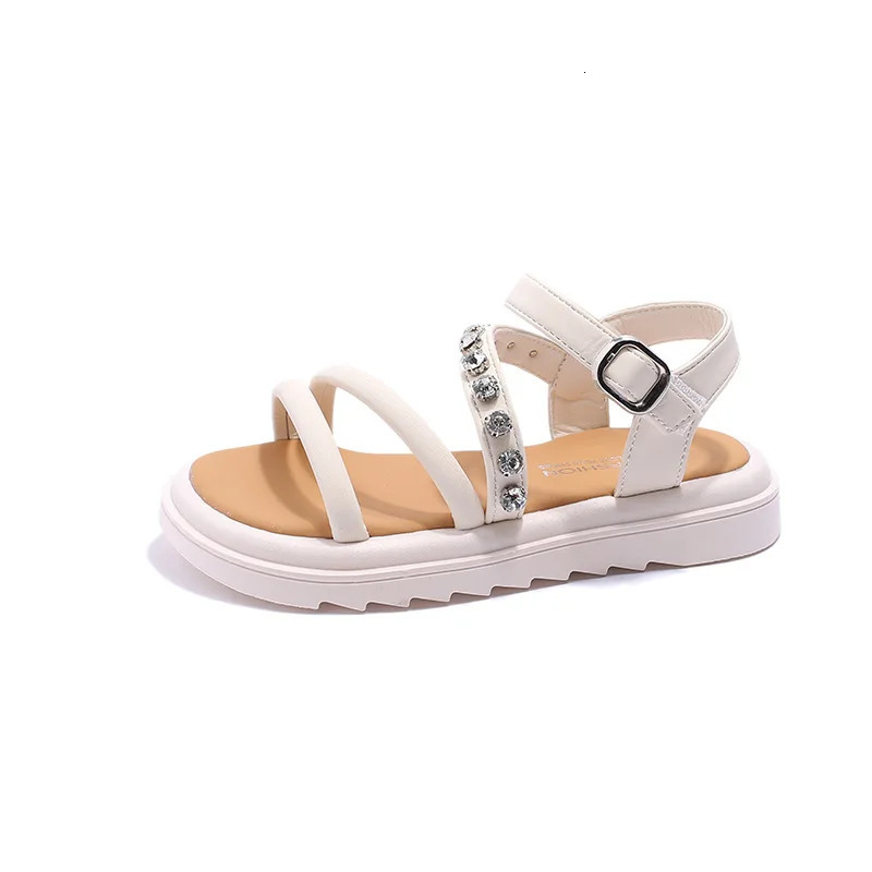 Child Sandals for Girls Kids Shoes Princess Summer Girls Sandals Gladiator Rhinestone Childrens Shoe Size 7 9 2 10 Year 250214
