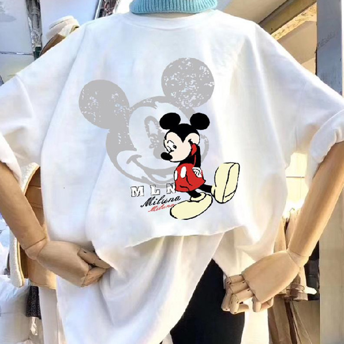 Designer Women Fashion Trend 2025 New Printed Loose Cartoon Women Short Sleeved Bottom Shirt Spring/summer T-shirt