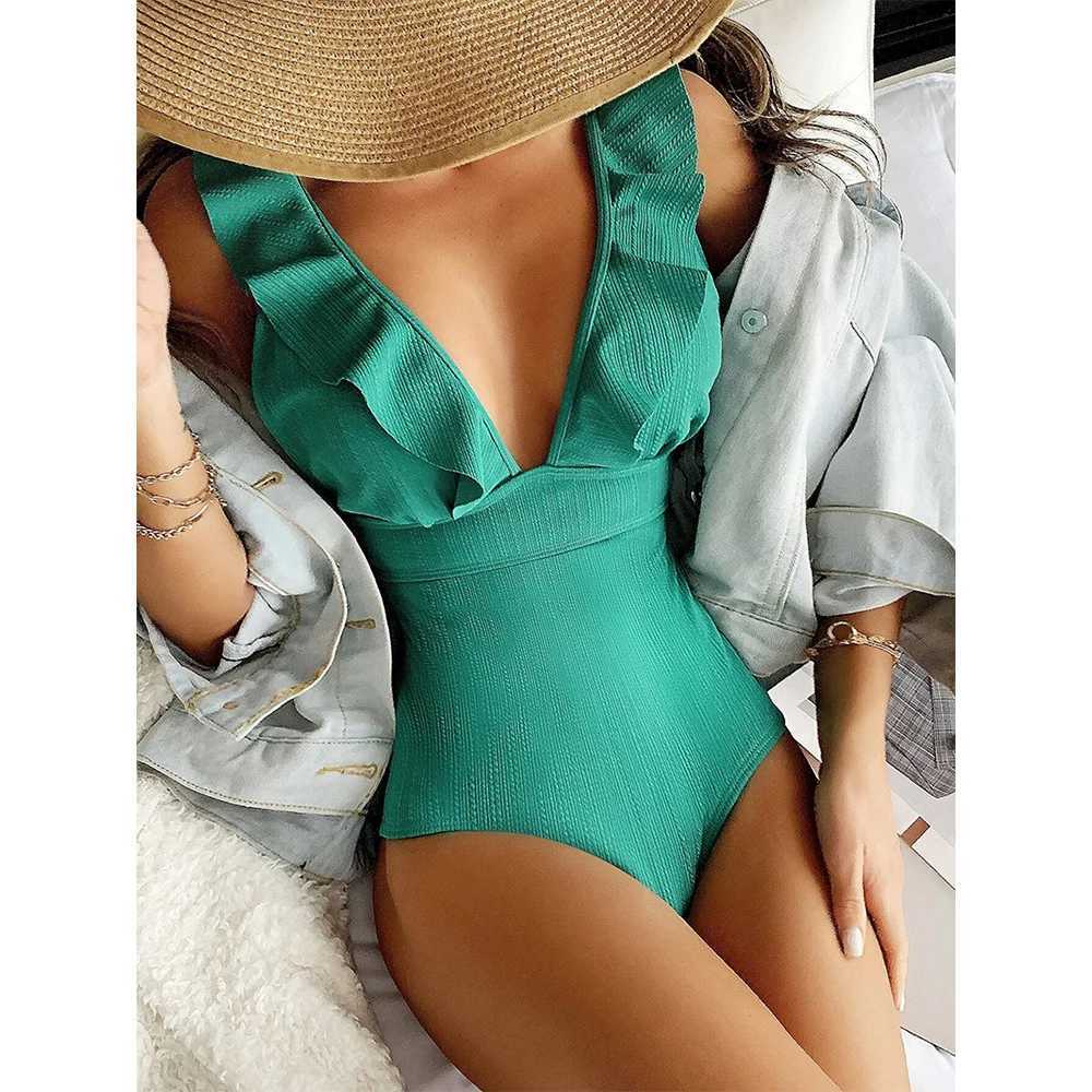 One piece swimsuit womens pleated swimsuit push up Monokini swimsuit summer swimsuitW250214