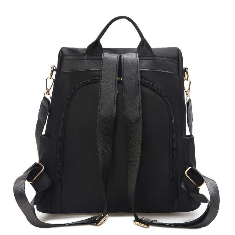 New Embroidered Diamond Grid Leisure Backpack Large Capacity Leisure Backpack Commuter Womens Bag