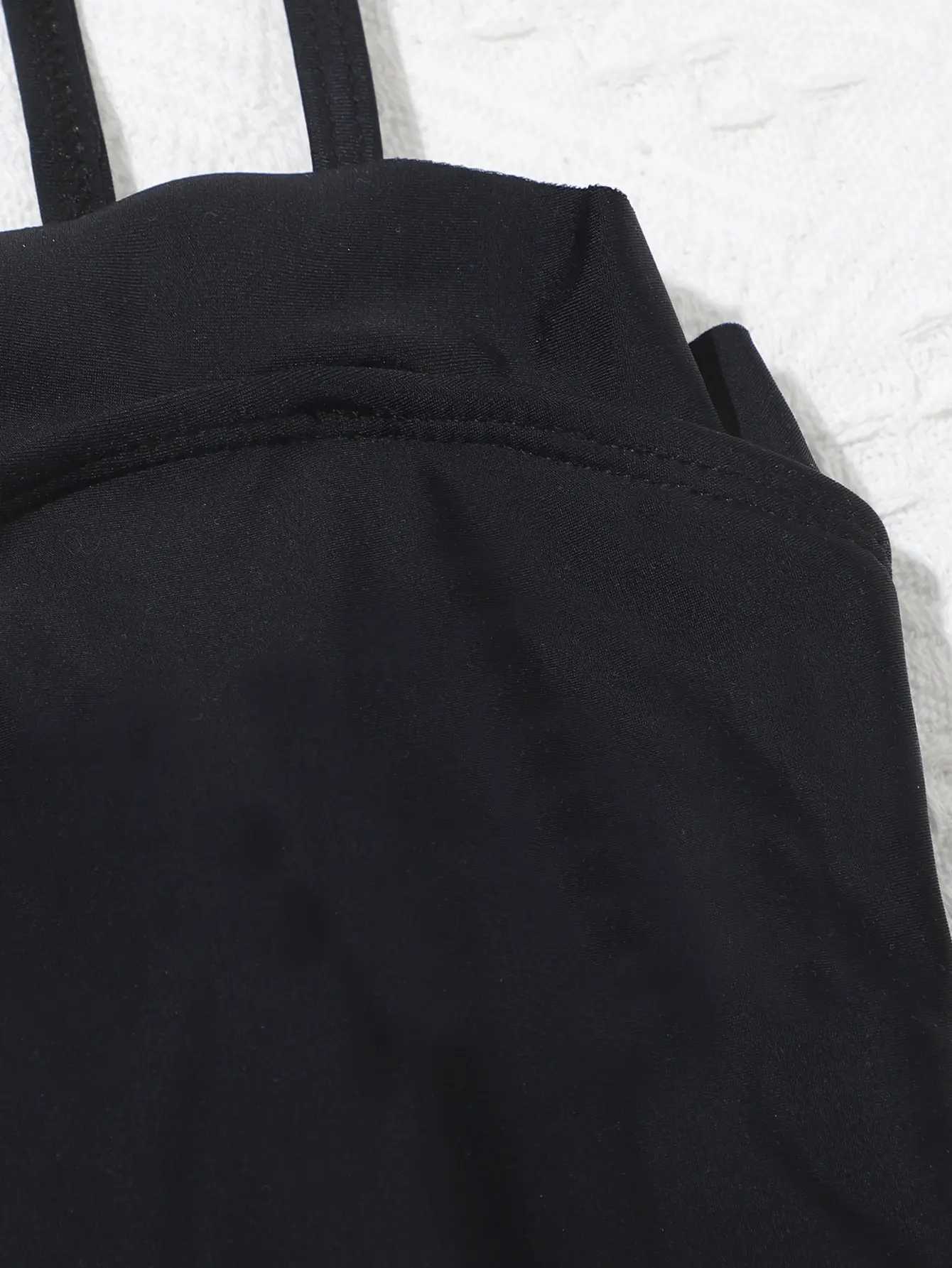 2023 Ruffle Trim One Piece Swimsuit Cover Up Top Kids Swimwear Female Childrens Bathers Bathing Swimming Swim Suit BeachwearXJ250214