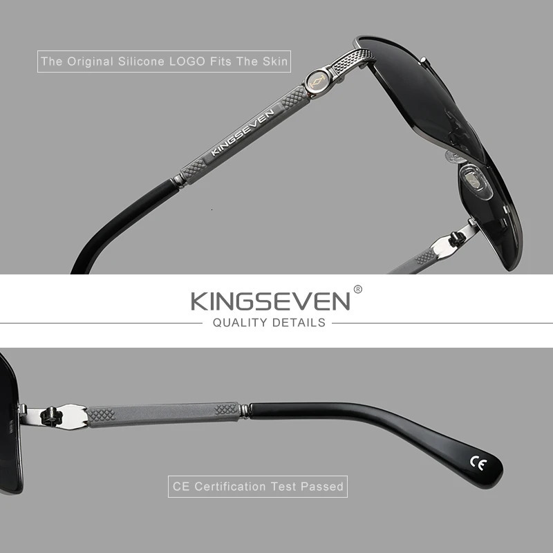 KINGSEVEN Sunglasses Polarized Coating Lens Oculos Male and Female Automatic Reset Frame Driving Glasses 250213