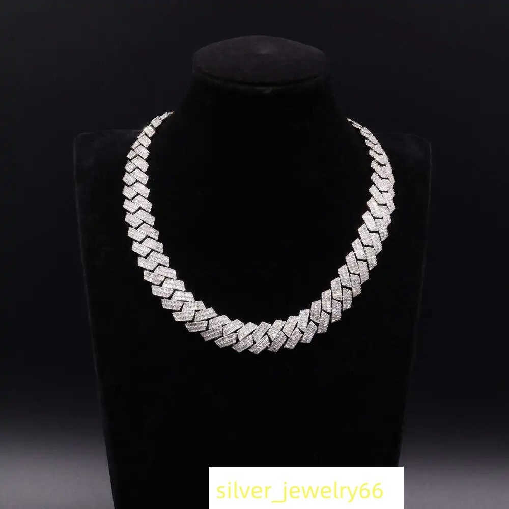 Custom Gold Plated Fine Jewelry Hip Hop Jewelry Moissanite Chain Sterling Silver 925 Jewellery Necklaces