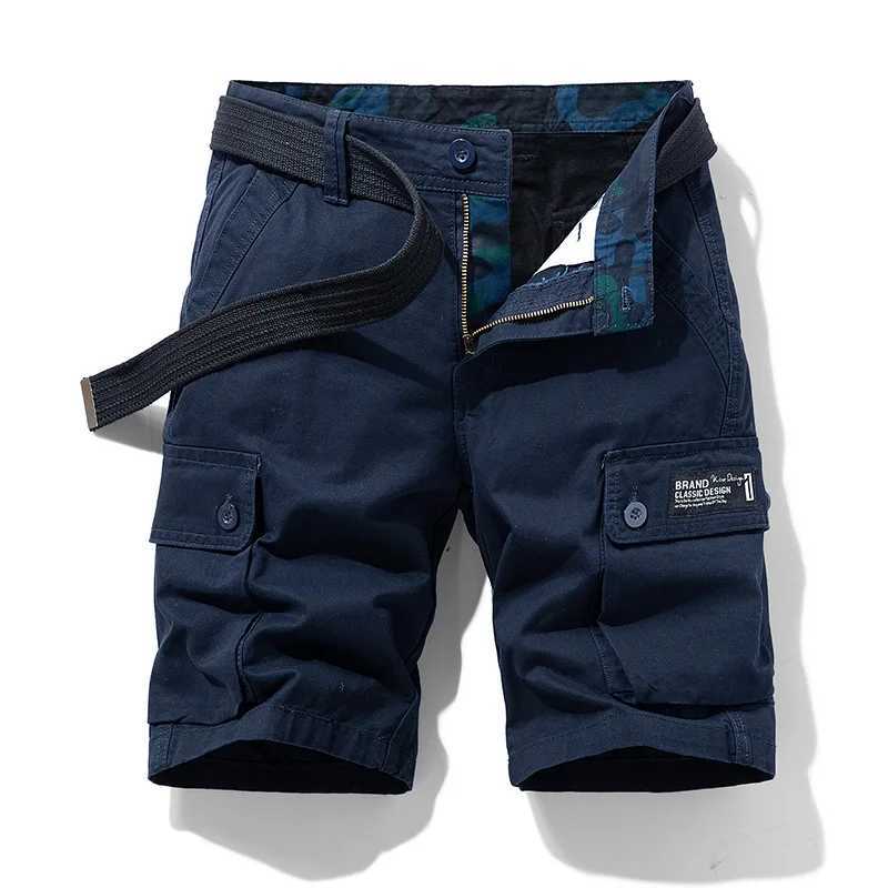 High-End Outdoor Work Clothes Shorts Mens Multi-Pocket Pants Summer New Loose Straight Cotton Casual Shorts W250215