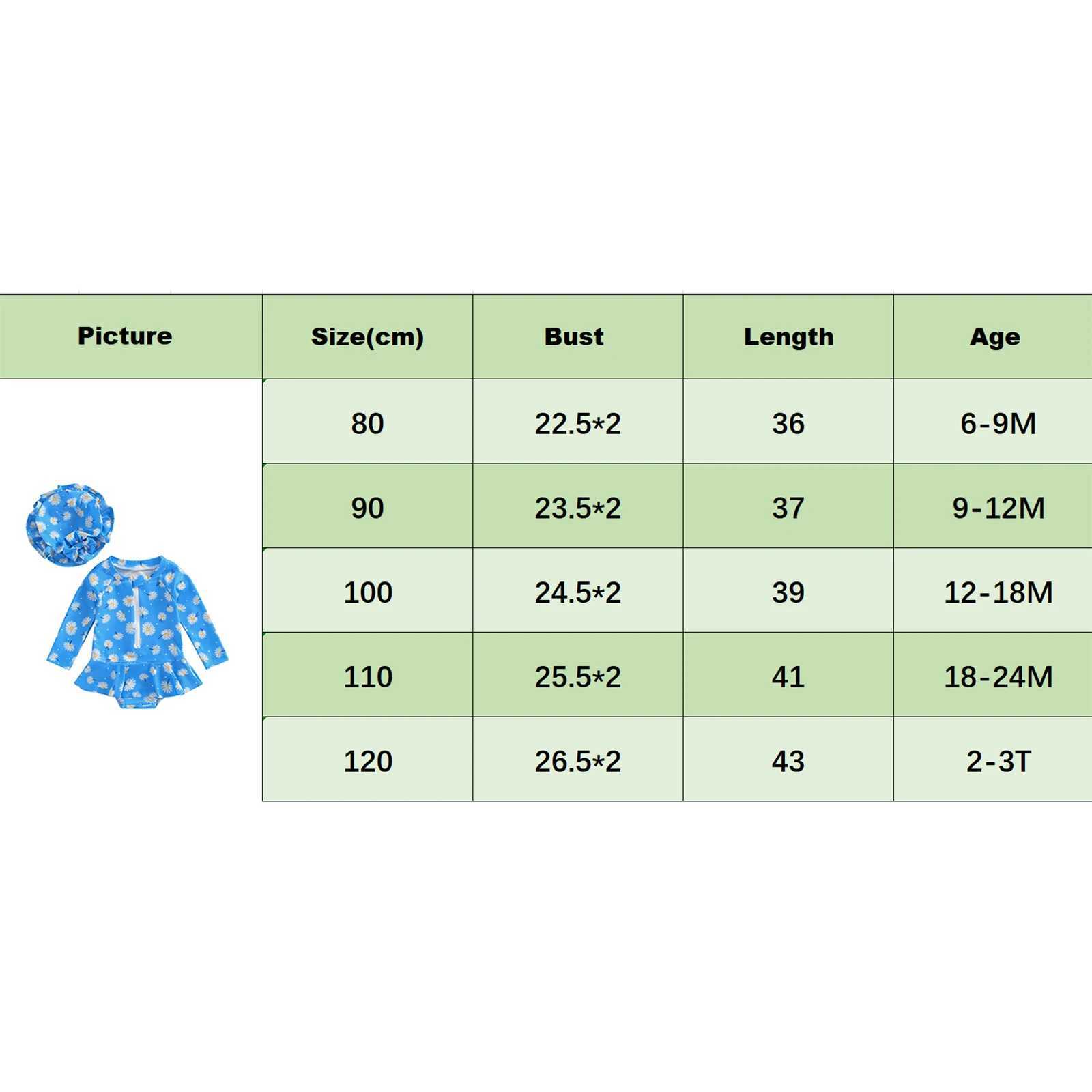 Toddler Baby Girls Floral Swimsuit Cotton Beachwear Newborn Long Sleeve Bikini with Hat Swimwear Infant Summer Bathing SuitsXJ250214