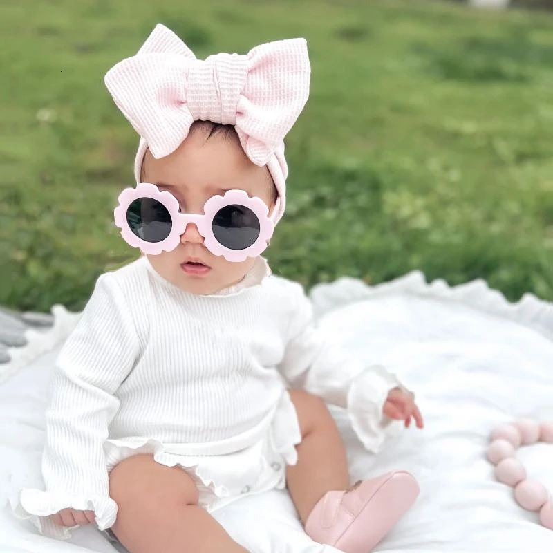 5Pcs Cute Bows Baby Headband Hair Accessories Soft Elastic Baby Girl Hair Bands For born Infant Turban Headwear Baby Items 250121