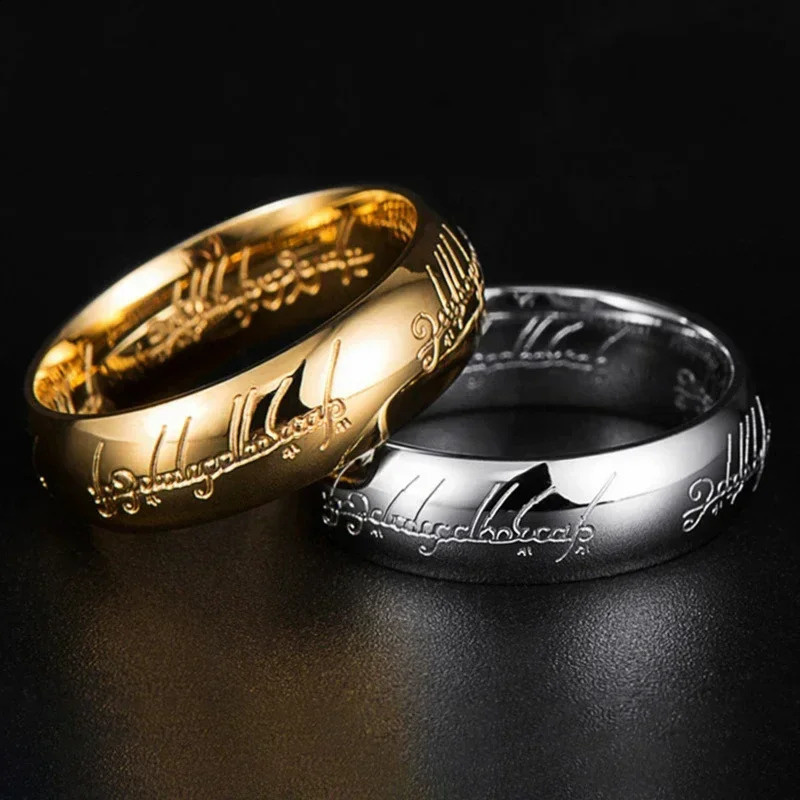 Stainless steel Language Rings for Unisex Fashion Accessories Jewelry 250213