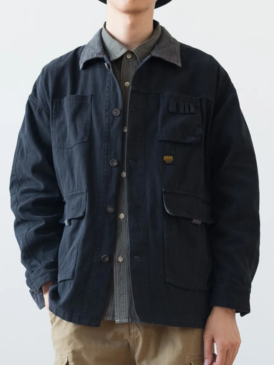 Vintage Army Green Cargo Denim Jacket Men Women Spring Autumn Clothing Harajuku Coat Korean Fashion Military Casual Workwear 250212