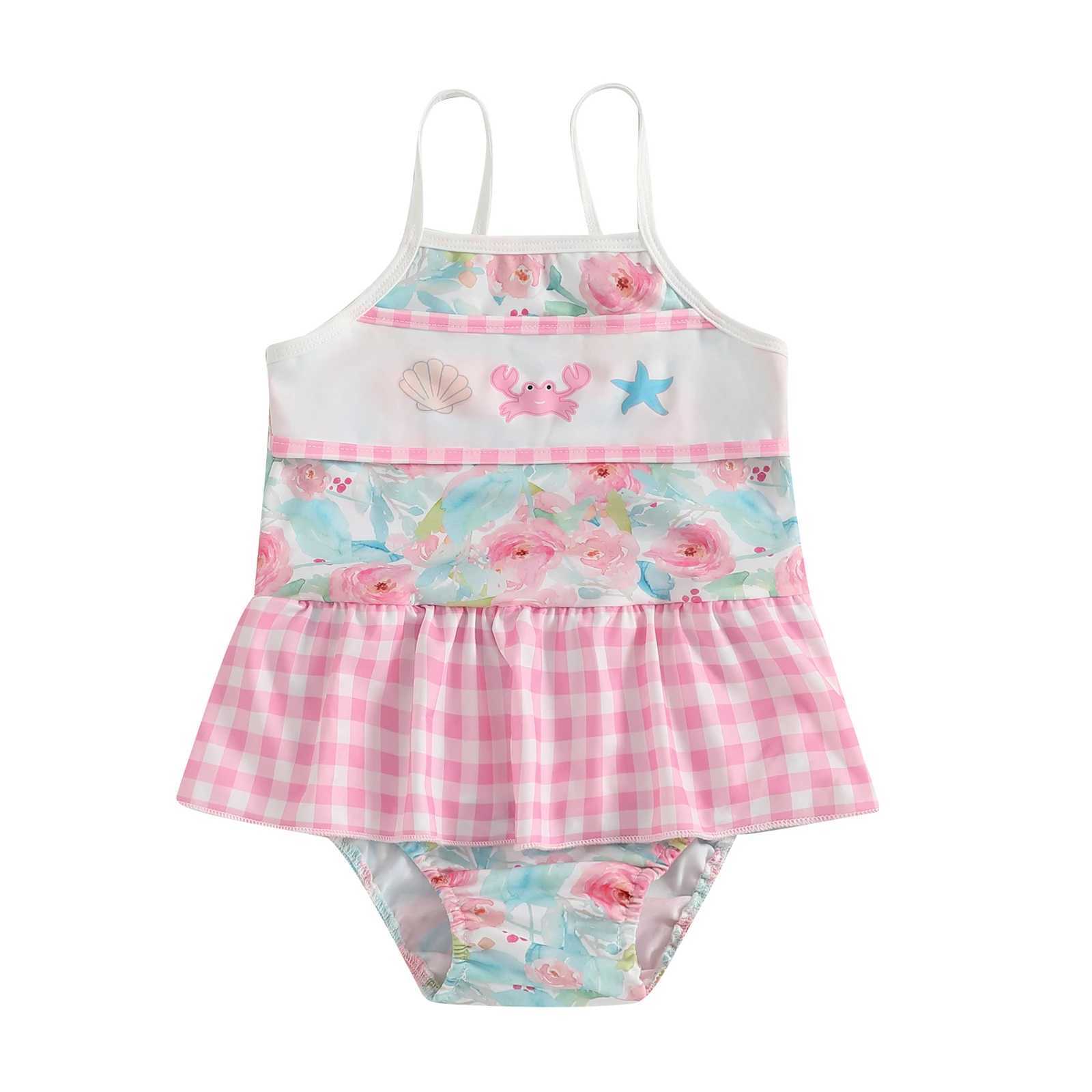 0-3Years Baby Girl Swimsuit Summer Cute Sleeveless Square Neck Slips Rompers Bathing Suit Toddlers Beachwears SwimwearXJ250214