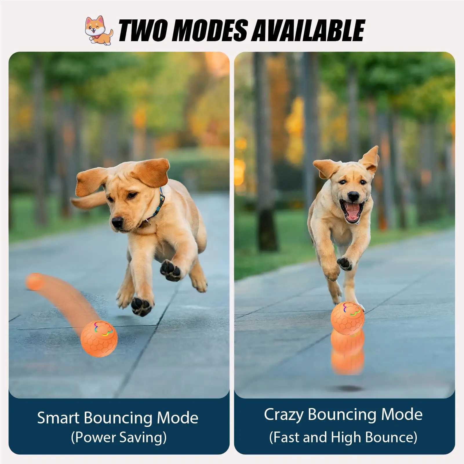 Active Rolling Ball for Dogs - 2.2 Sturdy Motion Activated Interactive Dog Ball for Puppies/Small/Medium Dogs USB Rechargeable Ball Y250705