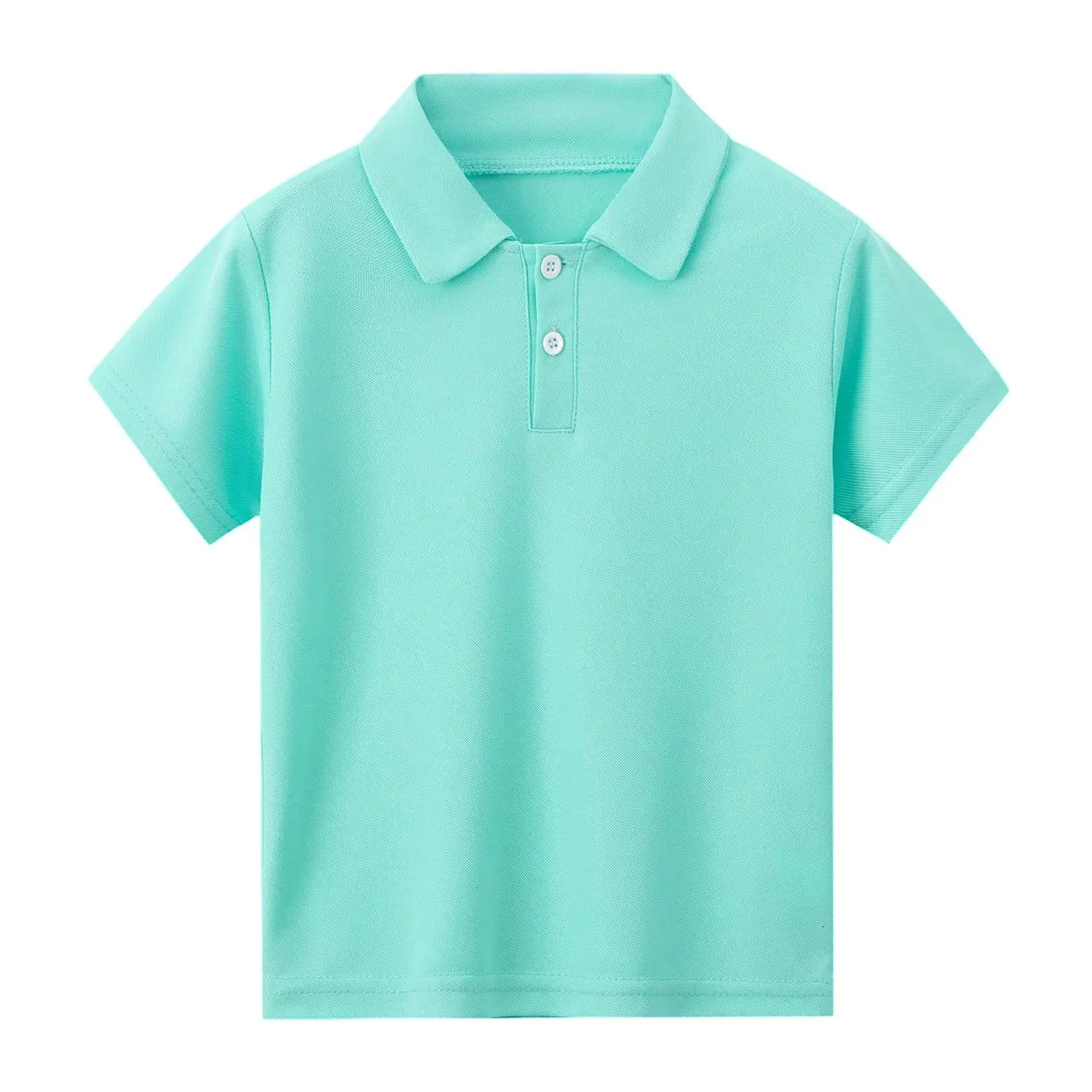 12 Piece SummerChildrens Short-sleeved POLO Shirt Boy Casual Fashion Solid Color T-shirt Comfortable Lapel Prince Style Coat 250213