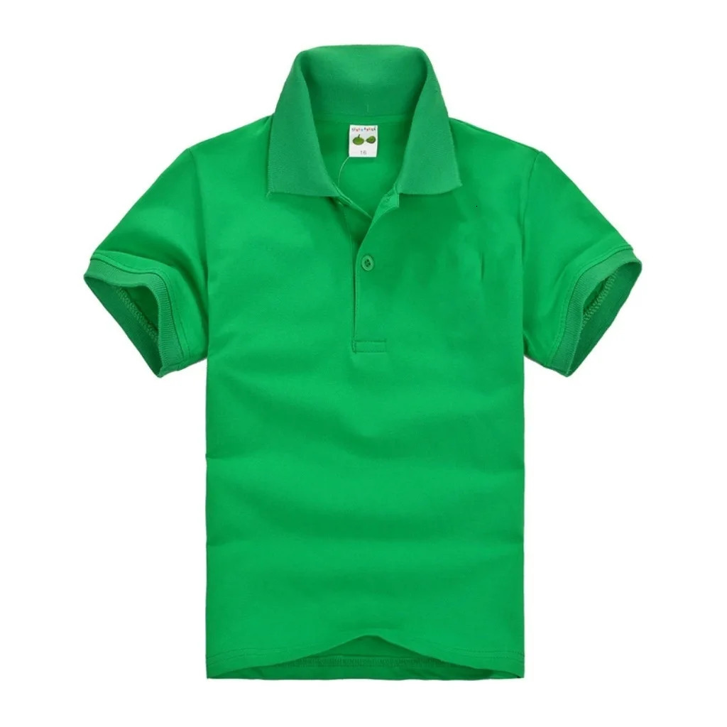 Summer Childrens T-shirt Short-sleeved Cotton Boys Polo shirt Childrens Clothing Kids Clothes Outwear 3-14 Years 250213