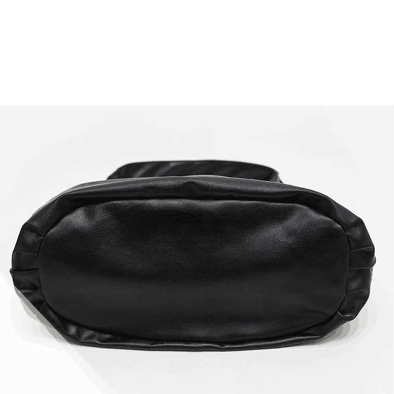 Wen Girls Messenger Bags Black Soft PU Leather Hangbag Fashion Wen Shoder Bag Satchel Crossbody Tote Handbag Purse Z250318