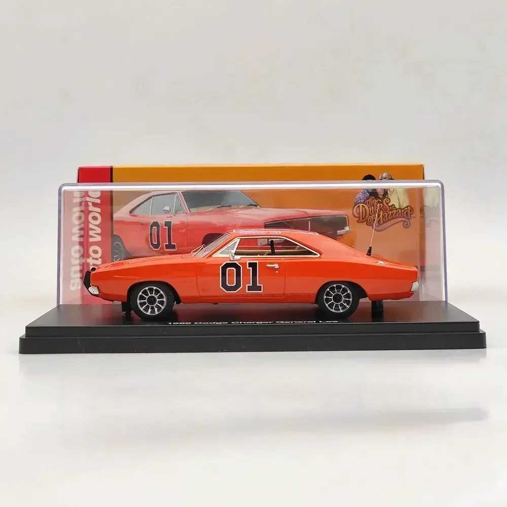 Auto World 1 43 1969 Charger General Lee Red AWRSS1151 Limited Edition Resin Model Car Collection Toys GiftT250215