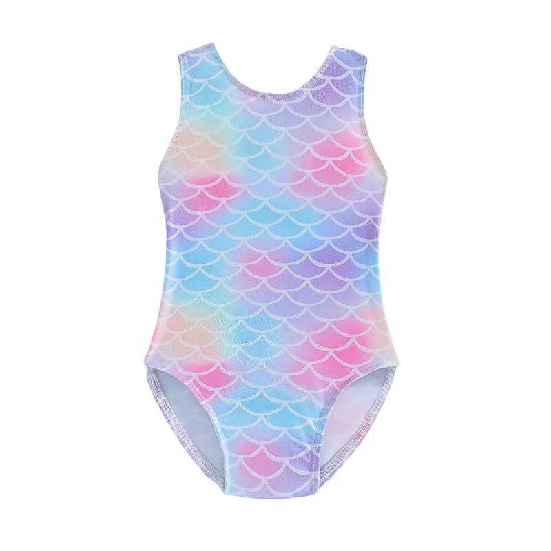 2024 New Girls Beach Floral Swimsuit One-piece Vest One-piece Swimsuit Large Childrens SwimsuitXJ250214