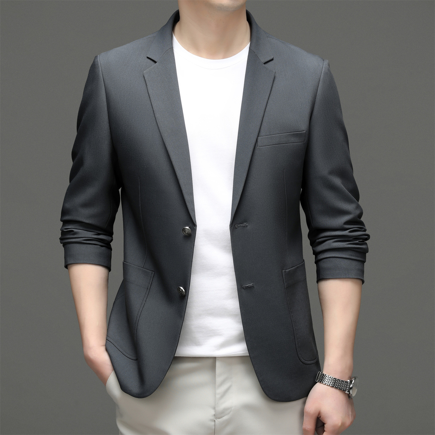 J219Business Casual Autumn Jacket with Soft Fabric Sophisticated & Easy Wearing