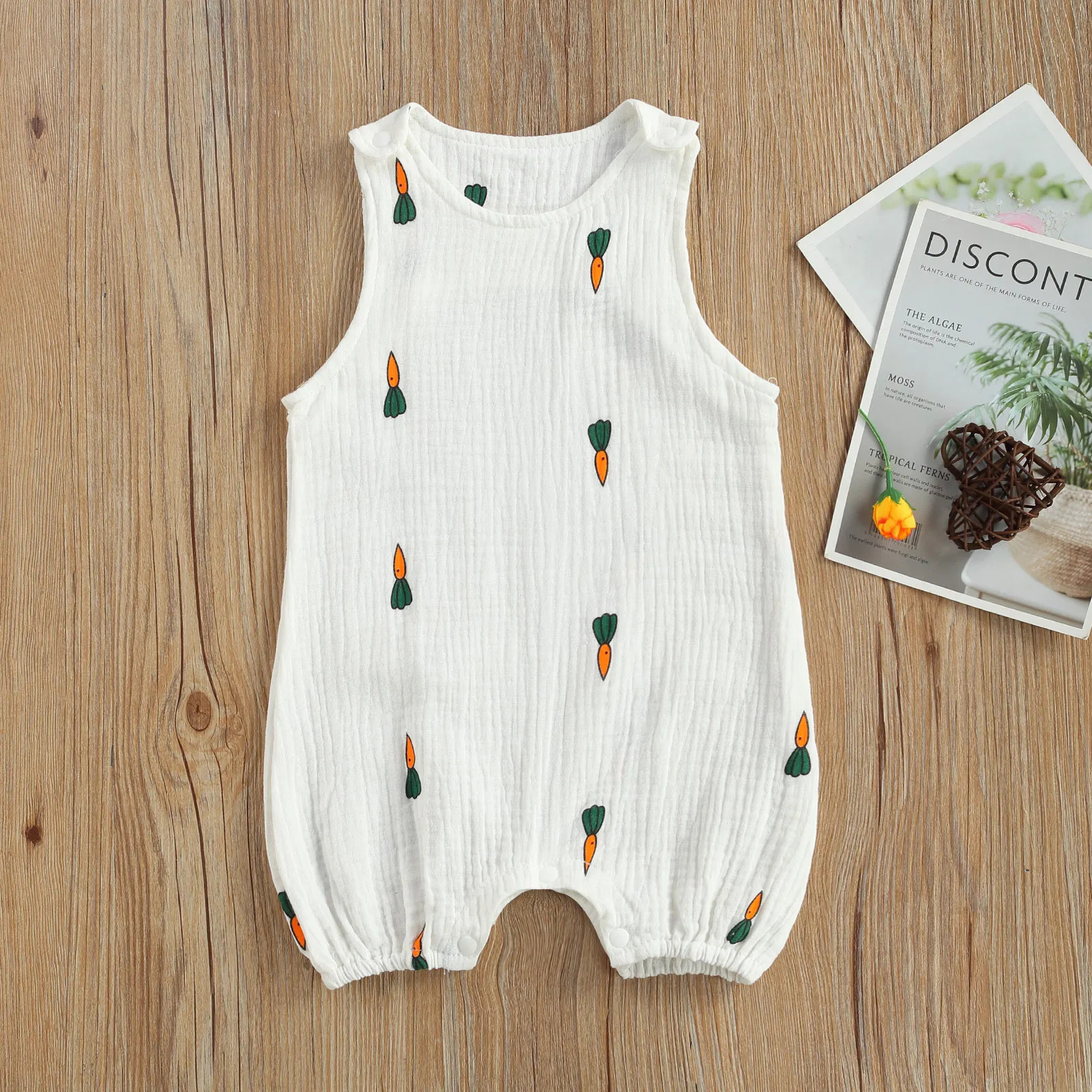 born Infant Baby Boys Girls Rompers Jumpsuits Playsuits Cotton Linen Muslin Sleeveless Toddler Baby Summer Clothing 250214